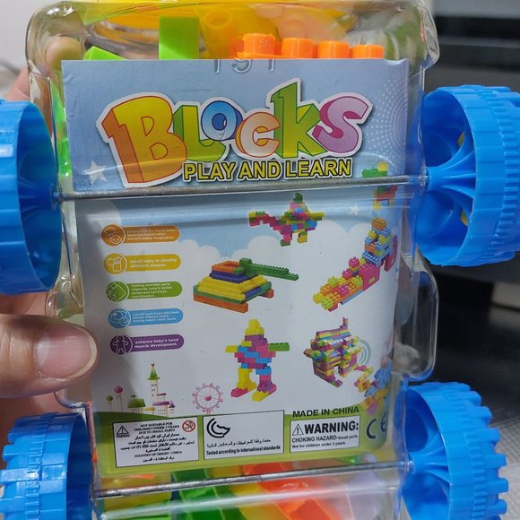 Bricks Play and Learn Bricks Set DIY Assembling BLOCKS In Clear Car Box Cute - Picture 7 of 7